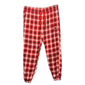 Ohio State‎ Buckeyes Plaid Lounge Pants Sleepwear Joggers Size L Red White
